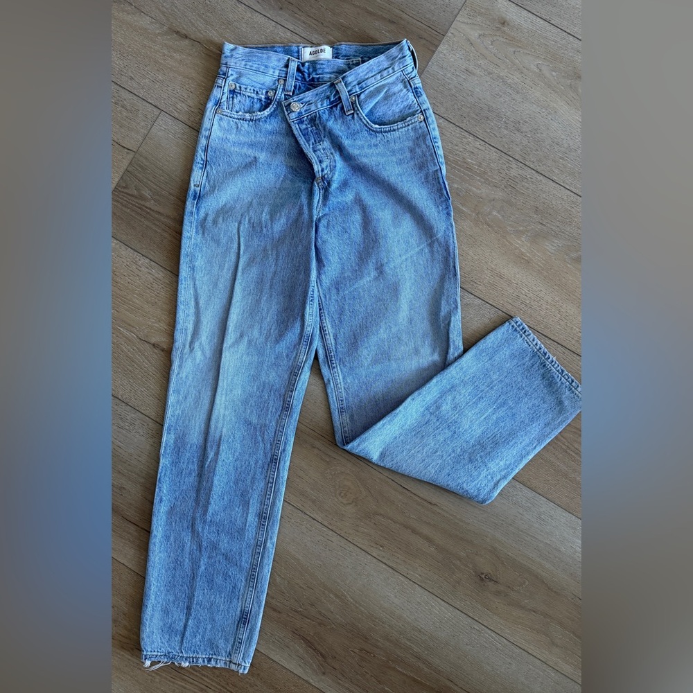 Agolde Classic Blue Straight Leg Jeans